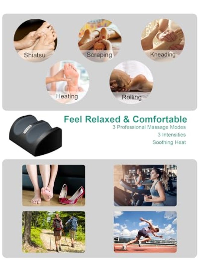 HPMY Shiatsu Foot Massager with Heat,Foot and Calf Massager with Roller, Deep Massage for Relaxation, Plantar Fasciitis Relief, Promotes Blood Circulation, Gifts for Women & Men(Black) - Image 3